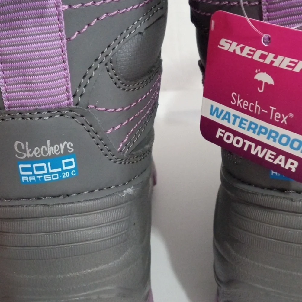 SKECHERS KIDS COLD RATED 29°C WATERPROOF INSULATED RAIN SNOW BOOTS SIZE 8 NWT